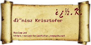 Énisz Krisztofer névjegykártya