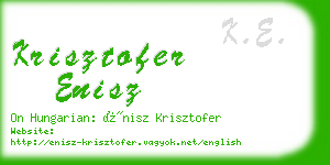 krisztofer enisz business card